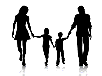 A clipart of a family